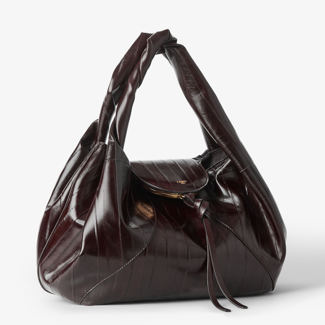 FENDI Fendi Spy Brown inlaid hagfish leather bag - Image 3
